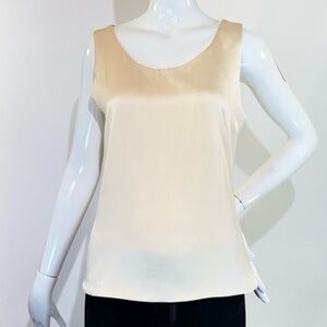 ASIATICA Elegant Champagne Vintage Silk Sleeveless Top Size: See Measurements